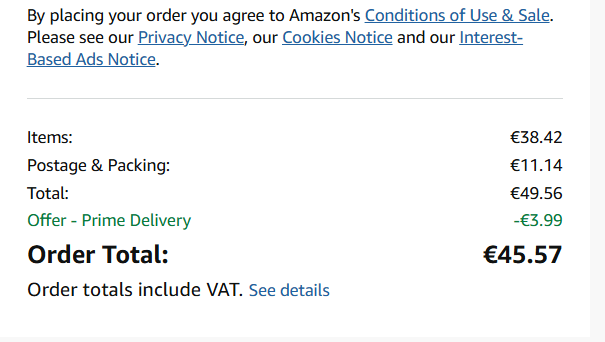 SSJPRpr's tweet photo. BEWARE OF AMAZON!
Federal Trade Commission took Amazon to court forcing a $2.5b settlement for tricking customers into joining Amazon Prime. Image shows that a 3.99€  Prime discount has been used on an order placed today!  If accepted,you are auto enrolled for Prime! #FRAUD https://t.co/AnslRvVPKG