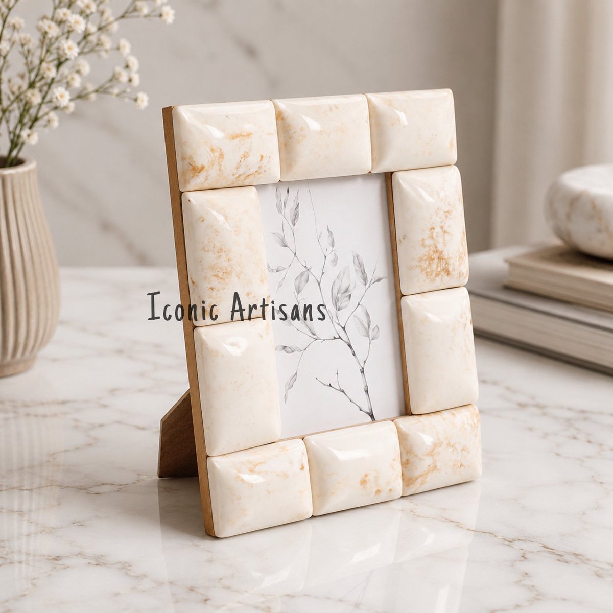 iconicartisans's tweet photo. Enhance your home décor with this elegant Handcrafted Resin Photo Frame, designed to add a touch of luxury and sophistication to any space. Featuring a premium resin tile design 
#PhotoFrame 
#resinphotoframe
#ResinInlay 
#HandcraftedDecor 
#HomeDecor https://t.co/3SPHEdvwFm