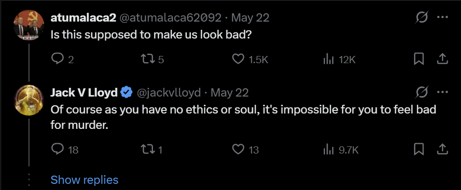 PatrickBeynio's tweet photo. @jackvlloyd why are you  socialist? https://t.co/qH77i5viCm
