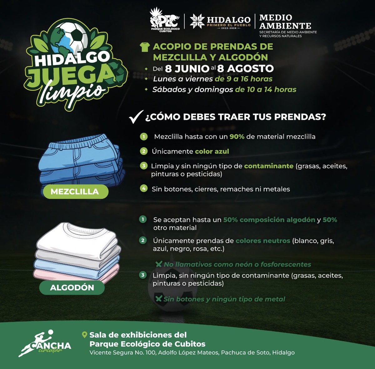 ranchuca's tweet photo. 👖 Mezclilla azul.
👕 Algodón en colores neutros.
♻️ Limpias y sin elementos metálicos.

👇Consulta la imagen y asegúrate de que tus donaciones estén listas. ✅

Consulta la convocatoria completa aquí👉 https://t.co/wmIAdpP710 https://t.co/XAqQ8JMddb