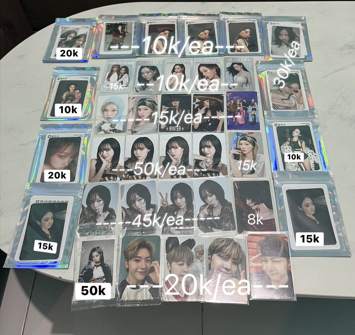 minjeongoppa's tweet photo. wts / wanna to sale

mostly all about aespa
harga ada di gambar
not include admin orens
prefer take all atau take banyakan
dom palu sulteng

aespa photocard karina winter giselle  ninggning wts lfb carmen mathhew zb1 carmen h2h 에스파 포카 https://t.co/E5RDAcB3vS