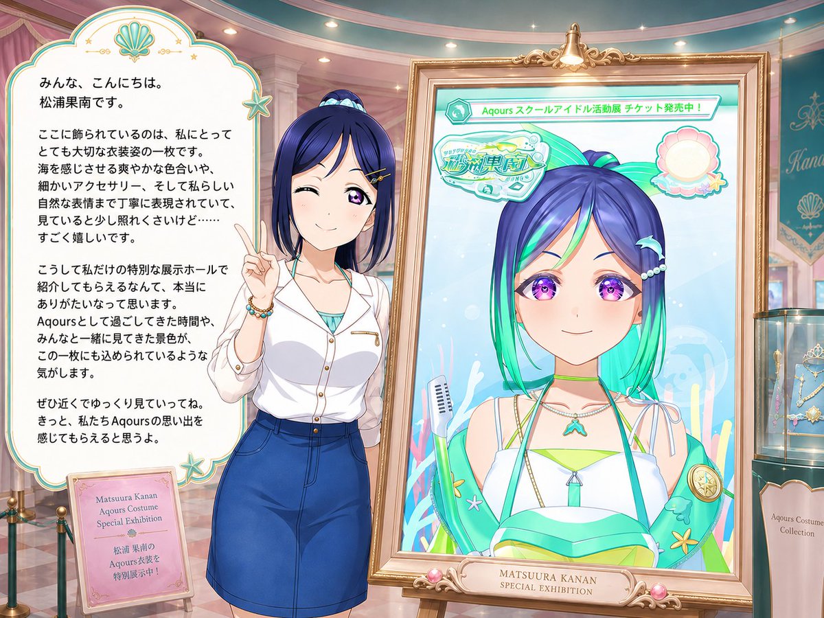 果南ちゃんの宣伝コメント Aqours 松浦果南 (CV: 諏訪ななか
