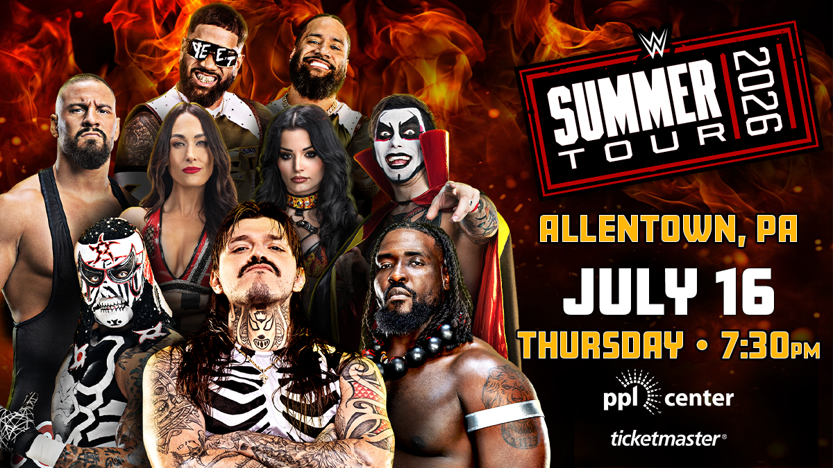 PPLCenter's tweet photo. July is almost here which means... WWE is almost here! Do you have your tickets yet? 💪

🎟️: https://t.co/RqRFwLwZnE https://t.co/Uz5H2MkVWP
