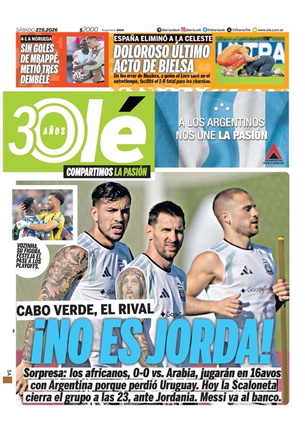 LTQSok's tweet photo. #LoTenesQueSaber | 27-06-2026 #portadas #diarios @DiarioOle https://t.co/m7kNordRr0
