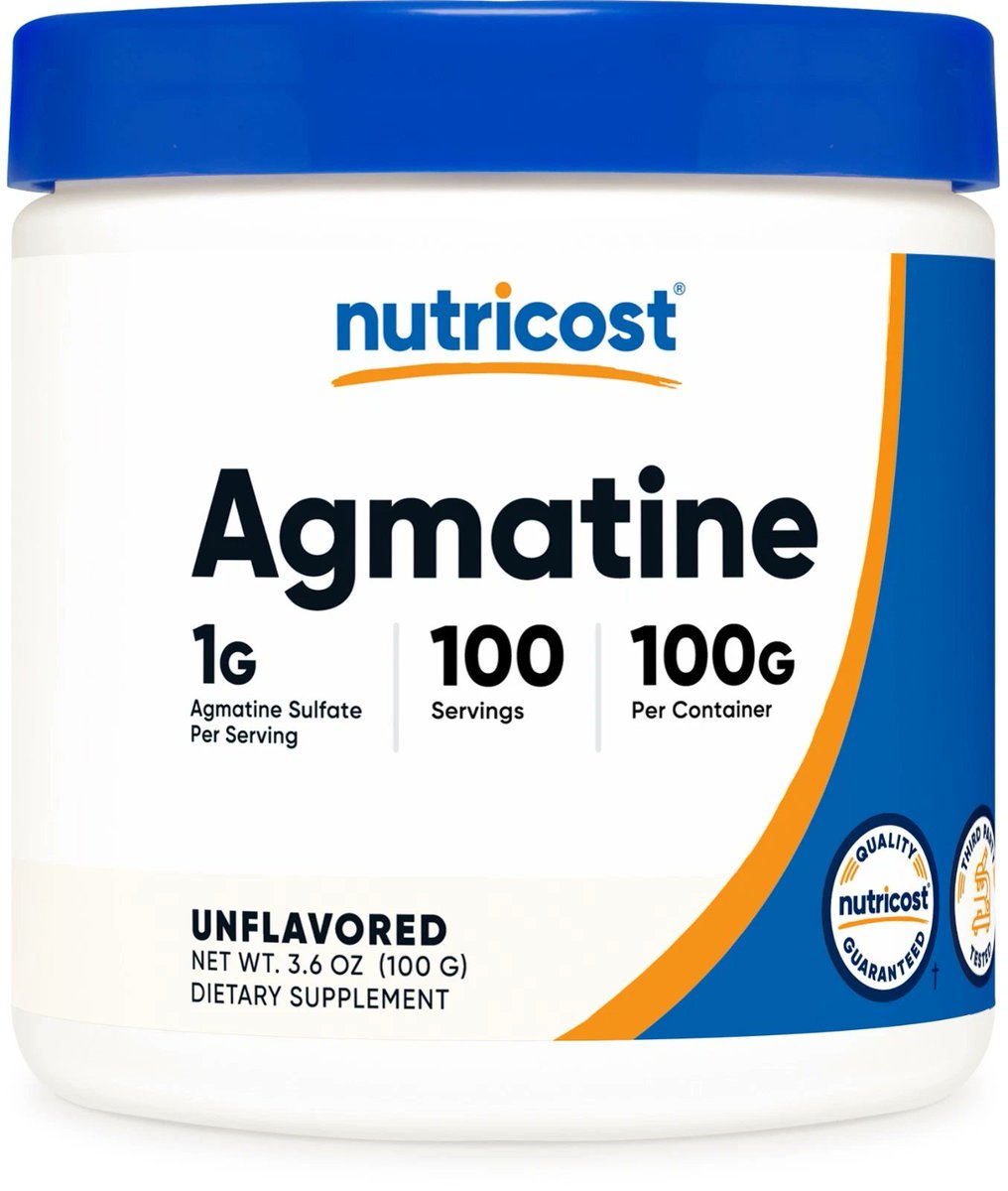 Outdoctrination's tweet photo. AGMATINE SULFATE - an antidepressant, neuron growing / protecting molecule your body isn't making enough of.

Agmatine is formed inside your neurons from the amino acid arginine.

Then it's stored in vesicles and released like a neurotransmitter.

It plays powerful roles in:

◈ Neuromodulation
◈ Pain regulation
◈ Stress resilience
◈ Metabolic protection

Agmatine works by:

◈ Inhibiting NMDA (gluamate) receptors → ↓ excitotoxicity, neuron death, mitochondrial dsyfunction
◈ Increases glutamate activation of AMPA receptors
◈ Ups dopamine and norepinephrine
◈ Blocks nitric oxide synthase (NOS) → ↓ oxidative stress, ↑ mitochondrial function
◈ Activates imidazoline receptors → ↓ blood pressure, ↑ insulin sensitivity
◈ Increases BDNF - the master brain cell growth / differentiation factor

Agmatine is very unique - acting through multiple glutamate / neurotrophic mechanisms to promote brain cell health.

Its benefits include:

◈ Improving mood (depression)
◈ Relieving chronic pain + neuropathy
◈ Lowering blood pressure
◈ Improving metabolic health
◈ Enhancing resilience to stress

Also protects mitochondria, supports autophagy, and prevents neurodegeneration.

Low agmatine levels endogenously have been linked to:

◈ Depression / suicide
◈ Autism
◈ Cognitive decline
◈ Insulin resistance
◈ Chronic fatigue

Can be taken as a supplement - dosed typically at 500–1000 mg/day.

Have you tried it before?