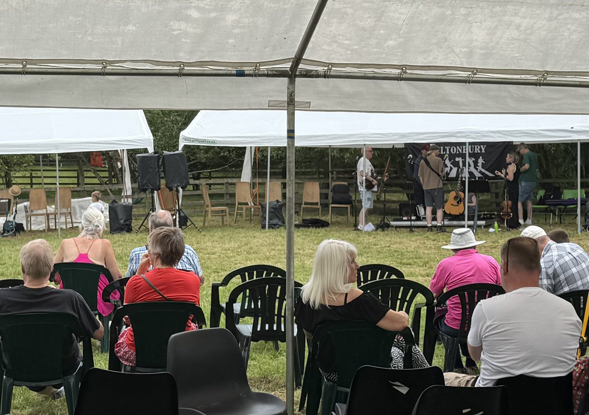 Inglenook_folk's tweet photo. Just getting set up at Feltonbury. We’re on at the Pant House around 13.45. If you’re here &amp; haven’t heard us before, come along &amp; check us out. https://t.co/b6pxIy404r