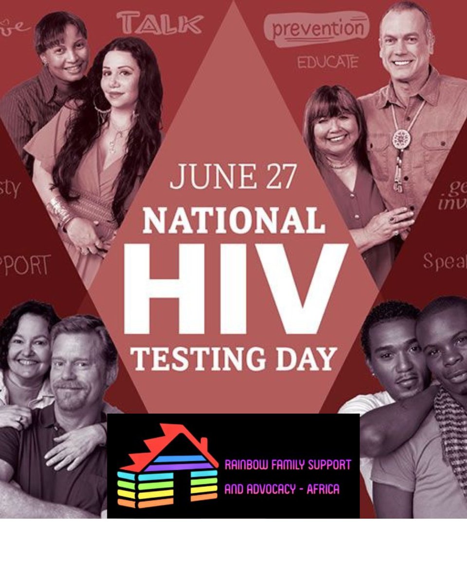 RaFaSAFamily's tweet photo. Today is the day we get the awareness that it's important to test for HIV because it's National HIV Testing day,we thereby encourage all persons to carryout and embrace the activity.
#Rafasa #HIV #LGBTQAI+ #love
#Queer #Family #Dignity #respect 
#Human rights https://t.co/ohyCJ5Jcc7
