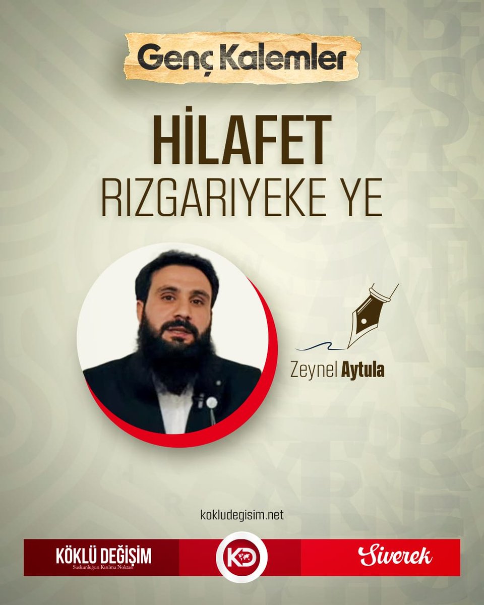 KokluDegisim63's tweet photo. “HÎLAFET RIZGARIYEKE YE”

Kapîtalîzma serdest, mirovahiyê xisteye nav qutbûnek mezin. Mirovahî bûye perçe-perçe, bêdeng û bêbêje ma; nikare zulma dijminan hesab bike. Ji ber tirs û lawazbûna di parastina nirxên xwe de, cehaleta zihnî dor li wan girtiye. Sedema van hemû zulman jî ew pergala fikrî ya mirov-çêkirî ye ku serdest bûye.

Ji hesabkirina berpirsiyarên van zulman dûr ketin, mirov dixe nav zulmeke mezin û haramekê giran. Bi rastî ev têgihiştin sed salan şer bi xwe re aniye. Li dijî kê? Pêşî li dijî Allahê (Azze ve Celle), herwiha li dijî mirovahiyê û tebîetê…

Çima? Ji ber ku mirov qanûnên xwe li hember hukumên Allahê bilindtir dîtine.

Ma mirovahî dê heta dawiyê di vê batak û haramê de bimîne? Bêguman na! Ne divê wisa be û ne jî dê wisa bimîne. Delîla vê jî ew peymana Allahê ye:

وَعَدَ اللّٰهُ الَّذ۪ينَ اٰمَنُوا مِنْكُمْ وَعَمِلُوا الصَّالِحَاتِ لَيَسْتَخْلِفَنَّهُمْ فِي الْاَرْضِ كَمَا اسْتَخْلَفَ الَّذ۪ينَ مِنْ قَبْلِهِمْۖ وَلَيُمَكِّنَنَّ لَهُمْ د۪ينَهُمُ الَّذِي ارْتَضٰى لَهُمْ وَلَيُبَدِّلَنَّهُمْ مِنْ بَعْدِ خَوْفِهِمْ اَمْناًۜ يَعْبُدُونَن۪ي لَا يُشْرِكُونَ ب۪ي شَيْـٔاًۜ وَمَنْ كَفَرَ بَعْدَ ذٰلِكَ فَاُو۬لٰٓئِكَ هُمُ الْفَاسِقُونَ

“Allah soz daye wan kesên ku ji we bawer kirine û kirinên baş kirine ku, wekî yên berî wan, wan jî li ser rûyê erdê hakim bike; dîna ku ji bo wan razî bûye bihêz bike û tirsên wan veguherîne ewlehiyê. Ew tenê min dibînin û tiştî bi min re hevpar nakin. Û piştî vê yekê kî kufr bike, ew fasîq in.” (Nur, 55)

Vejîna û guhertina mirovahiyê tenê bi civîna li ser fikreke haq mümkin e. Bingehê vê guhertinê jî ew e ku mirov bêyî teslîmbûna tirsan, hesabên berjewendiyê û îdeolojiyên beşerî, xwe teslîmî hukumên Allahê bike.
Ev heqîqet bi vê fermana Îlahî bi eşkereyî tê ragihandin:

وَقَالَ اللّٰهُ لَا تَتَّخِذُٓوا اِلٰهَيْنِ اثْنَيْنِۚ اِنَّمَا هُوَ اِلٰهٌ وَاحِدٌۚ فَاِيَّايَ فَارْهَبُونِ

“Allah got: ‘Du xwedayan ji xwe re negirin. Ew tenê Xwedayek e. Ji ber vê yekê tenê ji min bitirsin.’” (Nahl, 51)
Hîlafet li hemberî meylên xerab yên malbatê, nesl û civakê qalxanek, sîper û di heman demê de mekanîzmayeke disiplinê ye. Ev jî ji bo islahkirina civakê pir girîng e. Dema ku meyl tên disiplinkirin, di civakê de exlaq, perwerde û kalîteya jiyanê dê bigihîje asteke bilind.

Li cihê ku fikrek alternatîf heye, pey fikreke xerab û bêçareser ketin û ji bo domandina wê têkoşîn kirin, bêguman bêhişî ye. Mirov divê ji bo aramî û refaha xwe ya dinyayê, fikra rast hilbijêre; ji bo jiyana ebedî jî berê xwe bide fikra haq ku ji bo herdu cîhanan çareseriya rast nîşan dide.
Çareseriya hemû van pirsgirêkan ev e:
Pêdivî ye ku rêveber bên dermankirin; yanî teşwîq bên kirin ku qanûnên mirov-çêkirî bihêlin û hukumên Allahê (Azze ve Celle) qebûl bikin. Herwiha vegerandina çanda muhasebeyê bo civakê jî karekî zarurî ye. Ji ber ku Resûlê Allahê (sallallahu aleyhi ve sellem) gotiye:

“Xwendin û daxwaza zanînê li ser her Misilmanî ferz e.” (Îbn Mace, Muqeddime, 17)

Ger mirov li ser zanîn û fikrên qet’î nekeve hereketê, wê hingê bi hestên xwe hereket dike. Ev jî ji şadiyê û faydeyê zêdetir zirar û neşadiyê tîne.
Mirov tenê bi vegera bo fitreta xwe ya eslî dikare şadiya rastîn bibîne. Ji ber vê yekê, pêdivî ye ku mirov bi çanda fikreke ku li gorî fitretê ye, aqil qane dike û dil jî mutmain dike, mezin bibe.

Îşte ew fikir jî bi mufredat û pergala alternatîf a Îdeolojiya Îslamê, li şûna hemû îdeolojiyên beşerî çêdibe. Ji ber ku pergala ku mirovahiyê digihîne rizgariya rastîn, tenê Îslam e; pergala ku aqil qane dike, dil mutmain dike û çareseriyên li gorî fitreta mirovan pêşkêş dike.
#YenidenHilafet