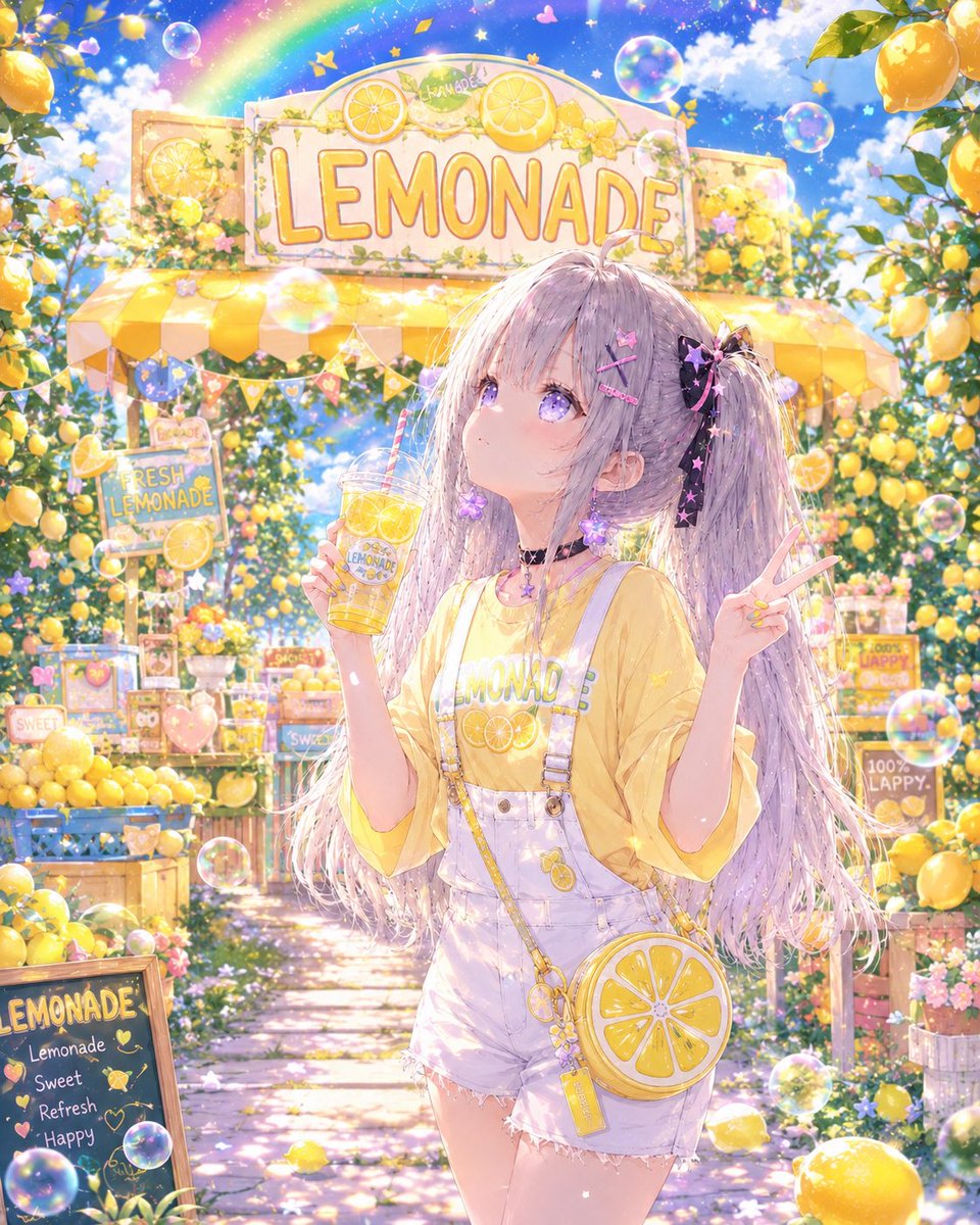 ☀️🍋 レモン色に染まる夏の日 🍋☀️ 甘酸っぱいレモネードを片手に