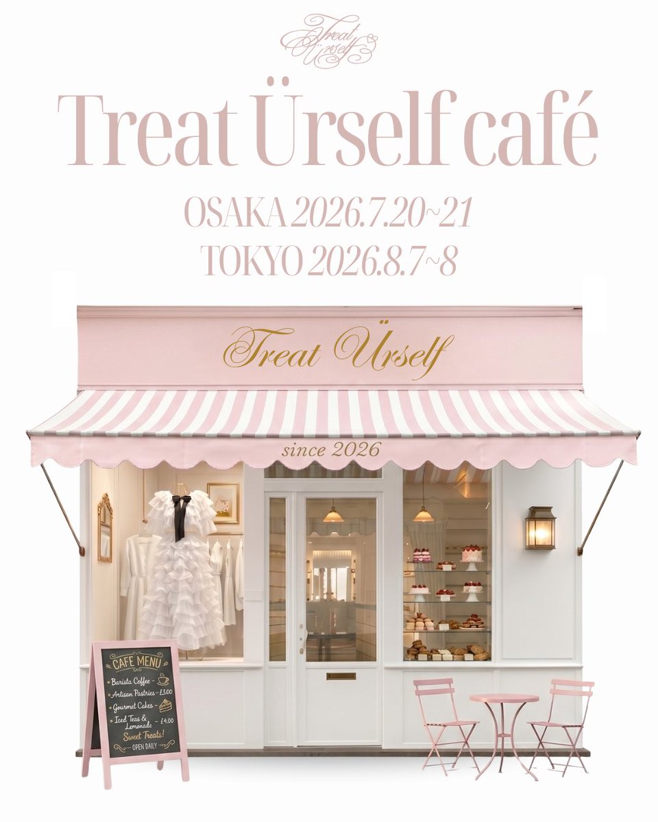 treaturself1213's tweet photo. こんな世界観のブランドが、夏限定でカフェコンセプトのpop upを開催します🤍🫖🎀 https://t.co/1WBnQxY2Lz