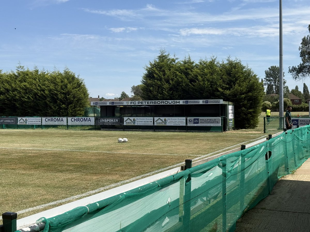 Jakubncfc's tweet photo. Game 1 of 2026/27
Ground 62 - The Millfield Autoparts Stadium 
Pre-Season Friendly
FC Peterborough vs Biggleswade United 

After a 3 week break we are back !

#Groundhopping https://t.co/unXciTVYOj