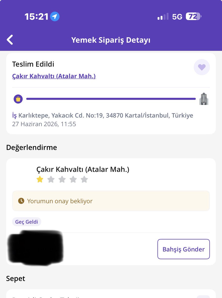 BirBesiktaskli's tweet photo. @getir @GetirYemek kendi kuryesi olan restoran için kuryeye ayrı değerlendirme isteyip, getirin kuryeleri için niye değerlendirme yok? https://t.co/bwMdYJpe9I