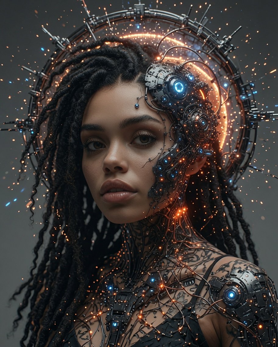 21stmillennium's tweet photo. When the future meets the soul ✨
#Cyberpunk #Cyberdreads #Techgoddess #Afrofuturism https://t.co/OevBMlrXVX