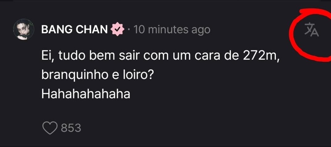 dohyunjin_'s tweet photo. enquanto as asiáticas estão brigando dizendo que nós brasileiras somos inferiores ou irrelevantes para os idols coreanos. O Chan bem lindo postando no Fans em português BR 🙂‍↔️✨️ 
Um Divo mesmo né https://t.co/hGnef8yUNd