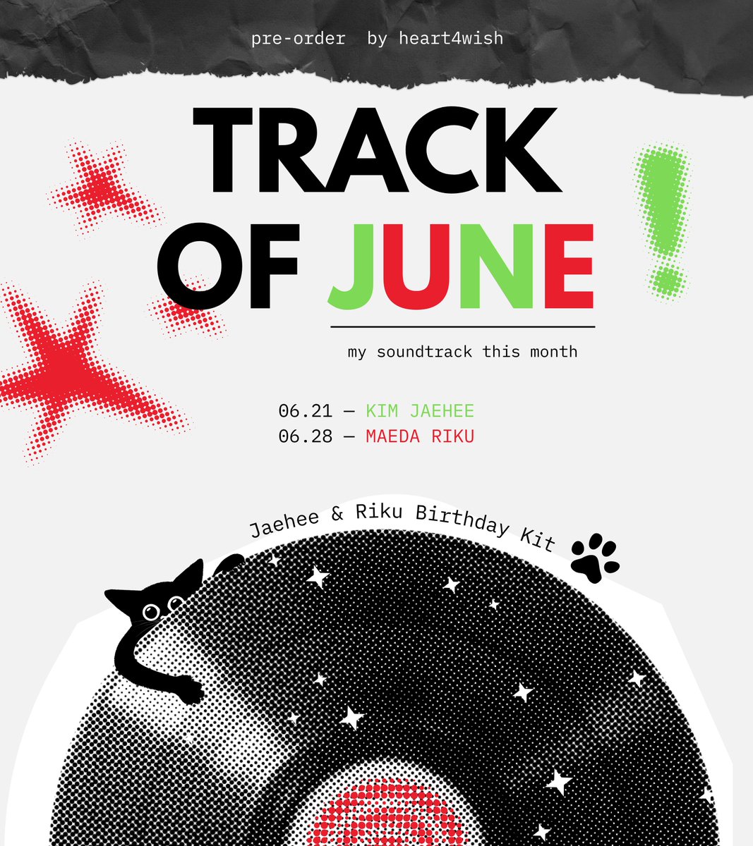 heart4wish's tweet photo. RT &amp; Likes are appreciated ‹𝟹

OPEN PRE-ORDER TRACK OF JUNE { #JAEHEE &amp; #RIKU BIRTHDAY KIT } 🎧🤍

📆 27 June - 6 July 2026

Available as bundle set and individual items.

Fill out this form to place your order!
https://t.co/11EYqRxme7 https://t.co/SXPRvyMMYz