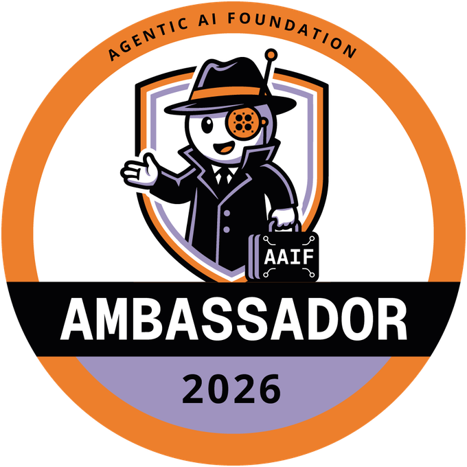 fmind_dev's tweet photo. I was accepted as an official @AgenticAIFdn  Ambassador! I'm super excited to help the Linux Foundation standardize #Agentic #AI (MCP, AGENTS.md, agentgateway, ...).

Program: https://t.co/lYt8PPczE6
Badge: https://t.co/D0ImDKKQGw https://t.co/jmtdg04PTk