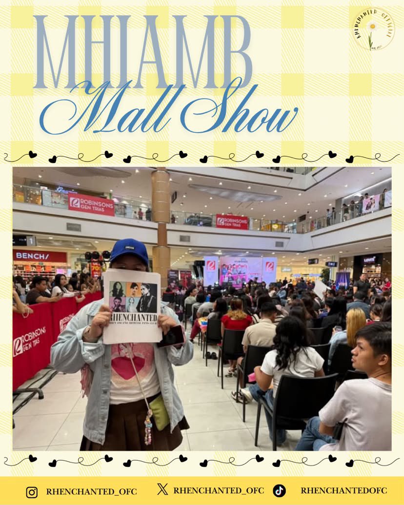 RhenchantedOFC's tweet photo. Day one of the weekend mall show, and once again, the pahingas are here to show their unwavering support for @realrhen and other MHIAMB cast 💛 

#rhenescaño | #mhiamb https://t.co/hq29I71NMx