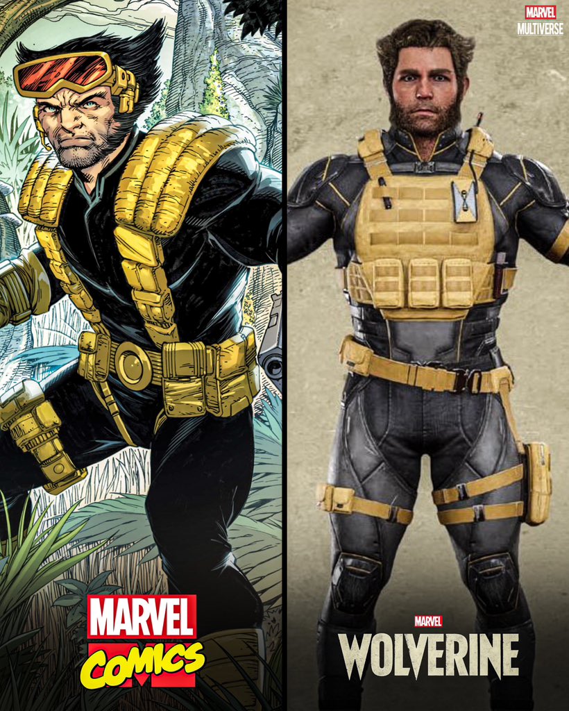 MarvelMultive's tweet photo. Wolverine’s Team X Suit: Comics ➡️ Games (Concept Art) https://t.co/BGg0wGNYfA