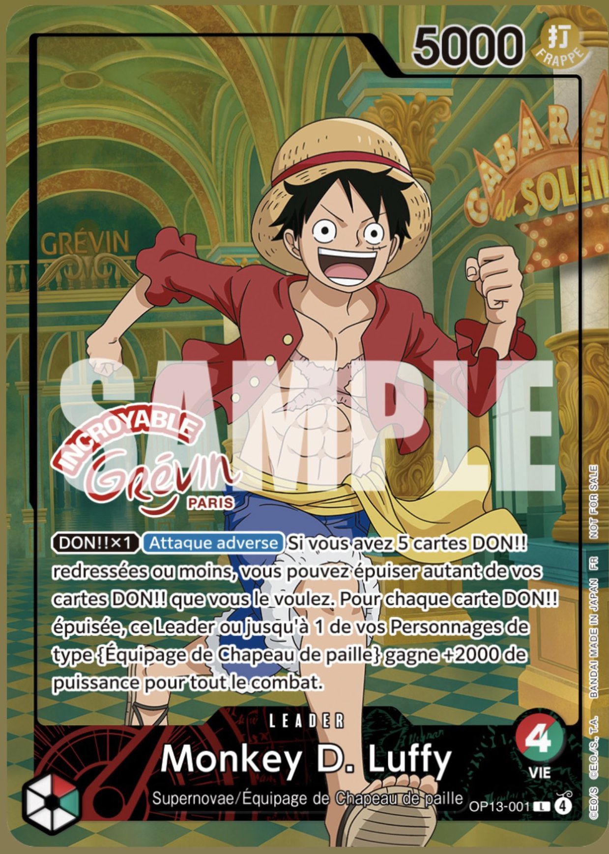 ONE PIECE ルフィ グレヴァン美術館 プロモカード フランス パリ ④ 人気トレカゲットナビ 定価購入支援速報 on X: 