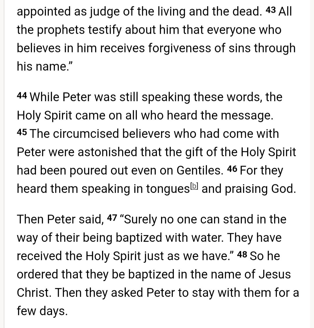jasonprashant21's tweet photo. @Xtopher_Uzo You catholics are a weirdos.  Acts 10:42-48 says The gentiles believers receive the Holy Spirit BEFORE Baptism. 🤣😂. Catholics lost it https://t.co/imhZnYXmFj