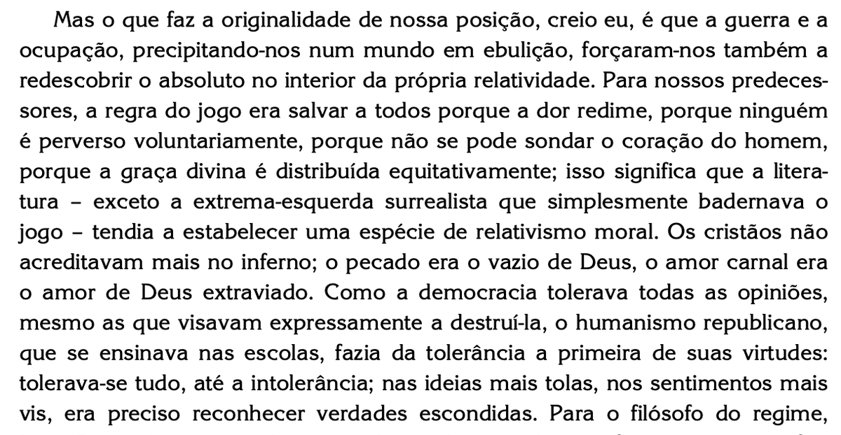 rua_78's tweet photo. Apaixonante o relato do Sartre, em "Que é a literatura?", sobre como a iminência da Segunda Guerra obrigou a sua geração a tomar consciência do momento histórico. Serve para entender o background, er... existencial... daquele capítulo em "O Ser e o nada" sobre o passado. https://t.co/D1LkuEgr5w