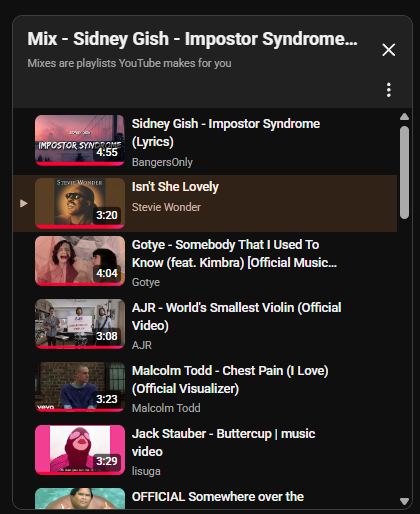 rcurugan's tweet photo. My rando playlist atm while working https://t.co/Gh1rDLYWQU