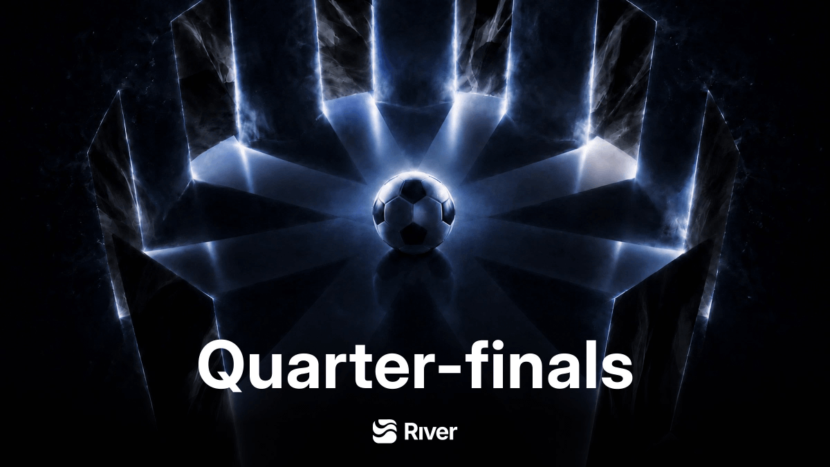 RiverdotInc's tweet photo. New voting round is live

Vote for the 8 teams you think will reach the quarter-finals, and share 150k River Pts based on your voting power. Ends June 30
https://t.co/aybi8YGKbK https://t.co/H7WWvlJQhq