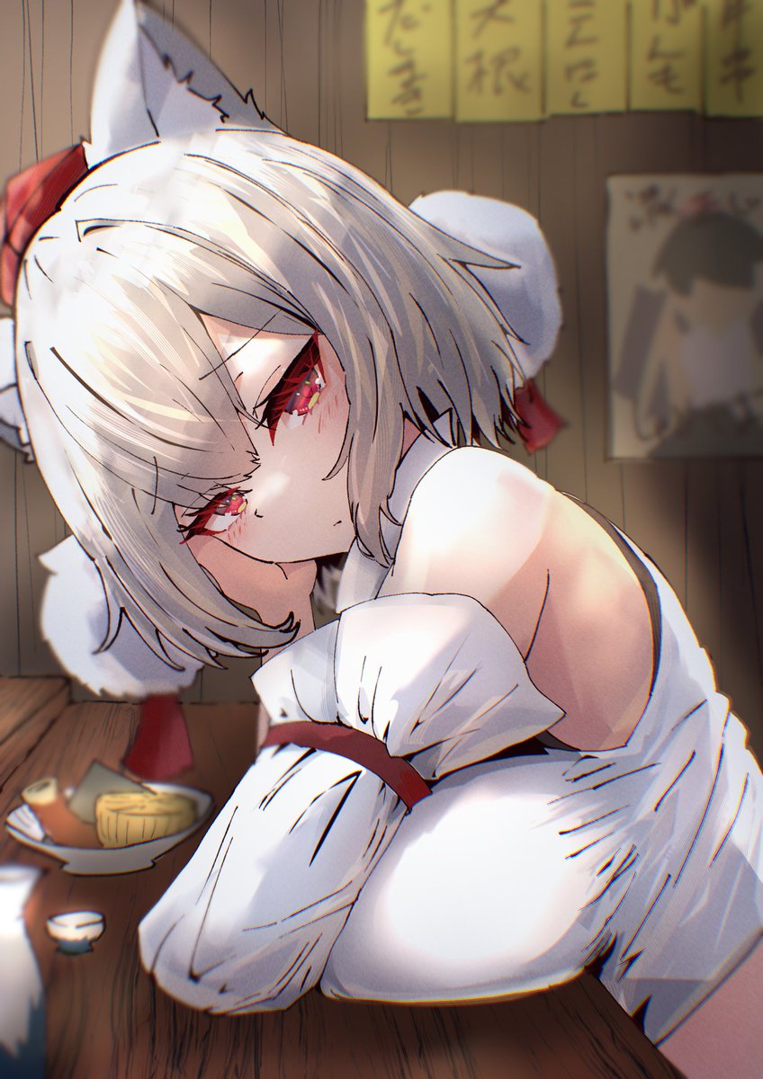 Sora_Souma900L's tweet photo. 居酒屋での愚痴りあい
犬走椛　東方project https://t.co/GkMxaQ0Uz6