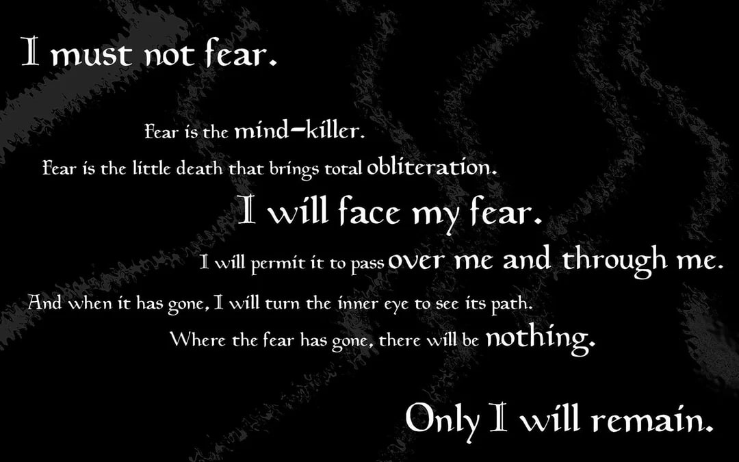 albertwhite_'s tweet photo. I must not fear https://t.co/K7lXKzMnoU