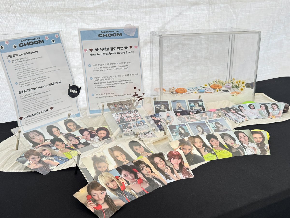 YGBABYMONSTER_'s tweet photo. 2026-27 #BABYMONSTER WORLD TOUR [춤 (CHOOM)] IN SEOUL ALBUM BOOTH DAY 3

앨범부스 마지막 날 오픈! 🎪

오늘이 CHOOMCADE EVENT 마지막 날 🥲
아쉬운 마지막 날, 앨범부스에서 춤케이드 한 번 더 즐겨보세요!

https://t.co/0ZlrQTkc3x

#베이비몬스터 #WORLD_TOUR #춤 #CHOOM #ALBUMBOOTH #YG https://t.co/xcGFWURTEz