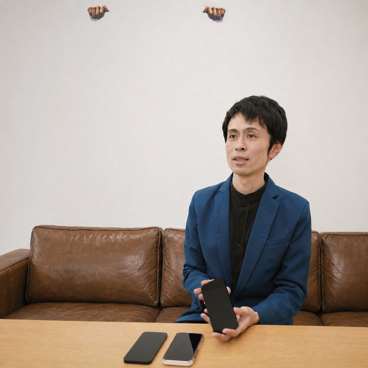 ekoDWorks's tweet photo. 「もう一人忍ばせられる」壁用ステッカー。背後に誰か潜んでいるかのように見せかけられる。 https://t.co/ziEQIJPYHi