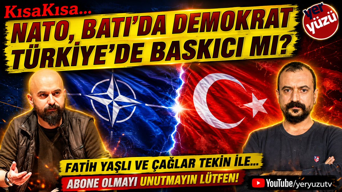 mcaglartekin's tweet photo. KısaKısa...
NATO, Batı'da demokrat, Türkiye'de baskıcı mı?
Fatih Yaşlı (@fatih_yasli) ile... 
https://t.co/eOgiOtPYGV https://t.co/ARDdXlYBiu
