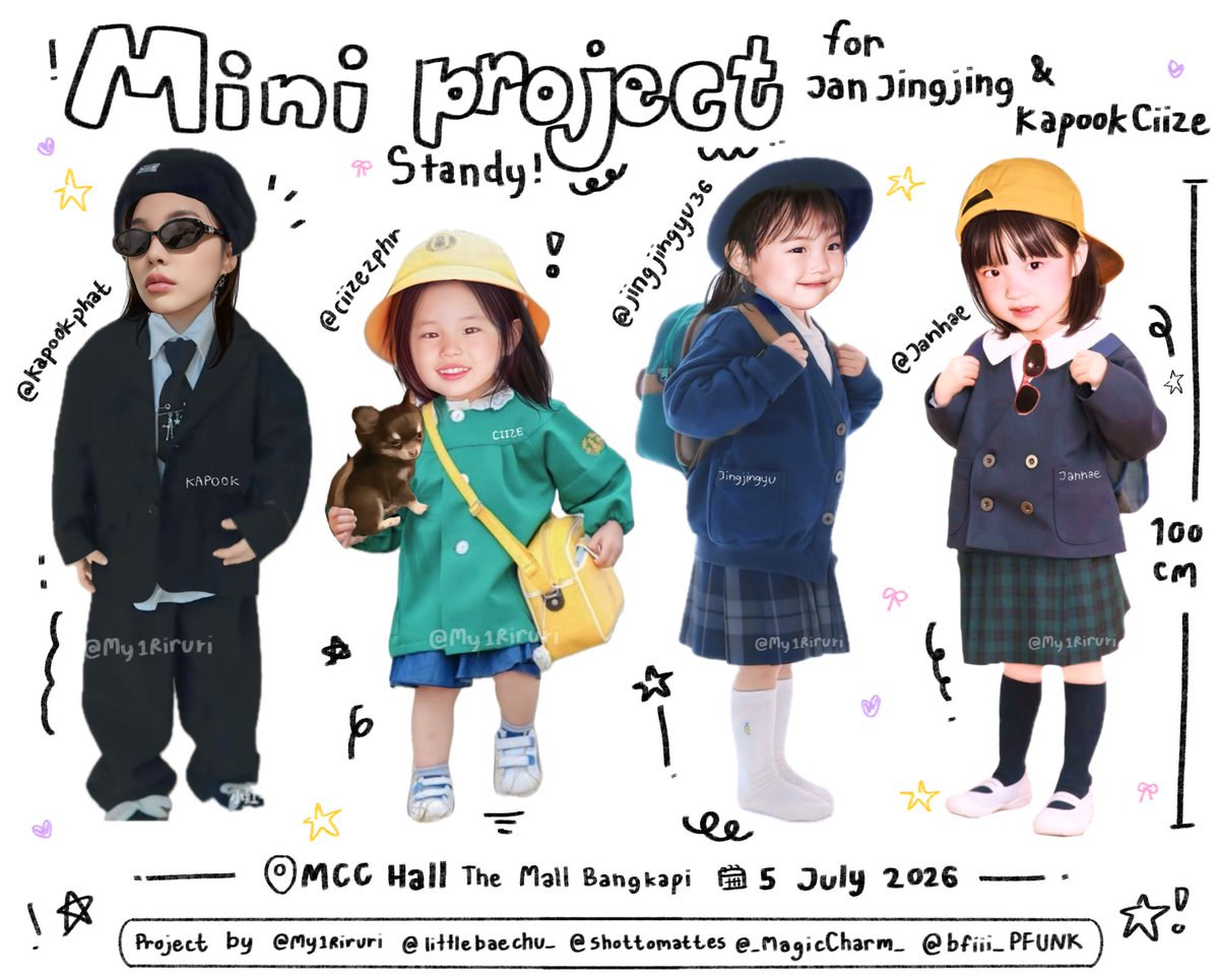 My1Riruri's tweet photo. Mini Project !　₍ᐢ⸝⸝› ̫ ‹⸝⸝ᐢ₎🪽 #EnemiesWithBenefits
Standy for #JanJingjing &amp; #KapookCiize 🌟

🗓️5 JULY 📍MCC HALL
——— ♡
Project by @My1Riruri @littlebaechu_ @_MagicCharm_ @shottomattes @bfiii_PFUNK 

ไว้มาถ่ายรูปกับเด็ก ๆ กานเยอะ ๆ น้าคะะ 🫳🏻💘💘 https://t.co/qnqVNyUP66