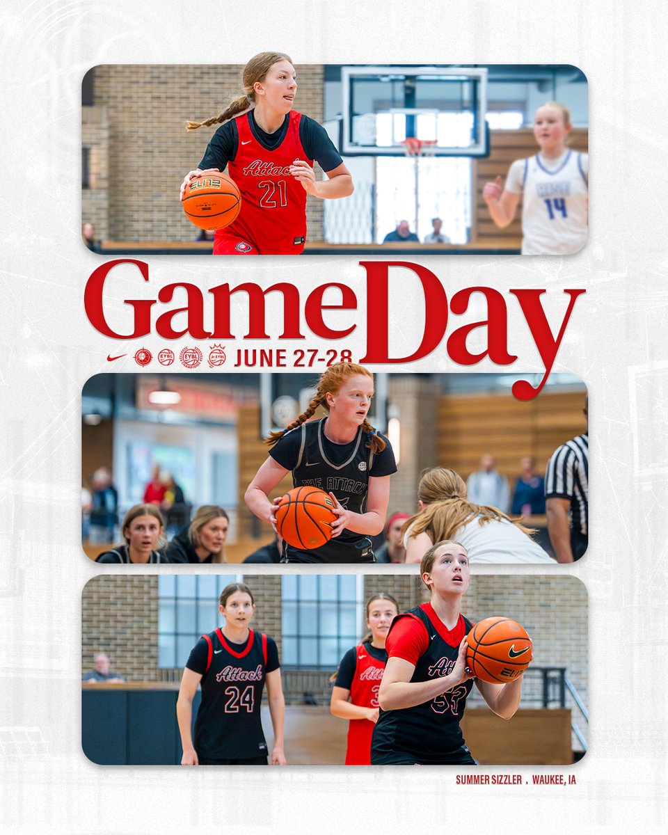 AllIowaAttack's tweet photo. 𝓖𝓐𝓜𝓔𝓓𝓐𝓨 ⛹️‍♀️🏀
Last prep for July Live ... 

GO ATTACK‼️

#AttackFamily 🫶 https://t.co/VtvLFsh6BJ