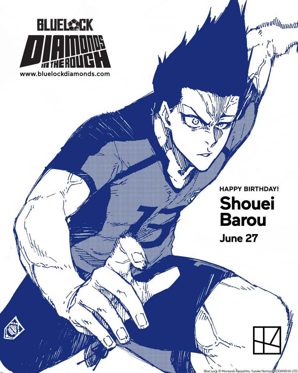 KodanshaManga's tweet photo. HAPPY BIRTHDAY 🎉 to Blue Lock's self-declared "King", Shouei Barou, born June 27th! Look no further than him for the sort of drive you need to win #BlueLockDiamonds...

Have a favorite Barou scene, or share a birthday? Let us know while dropping a Happy Birthday for him! https://t.co/dYYkoa4rVX
