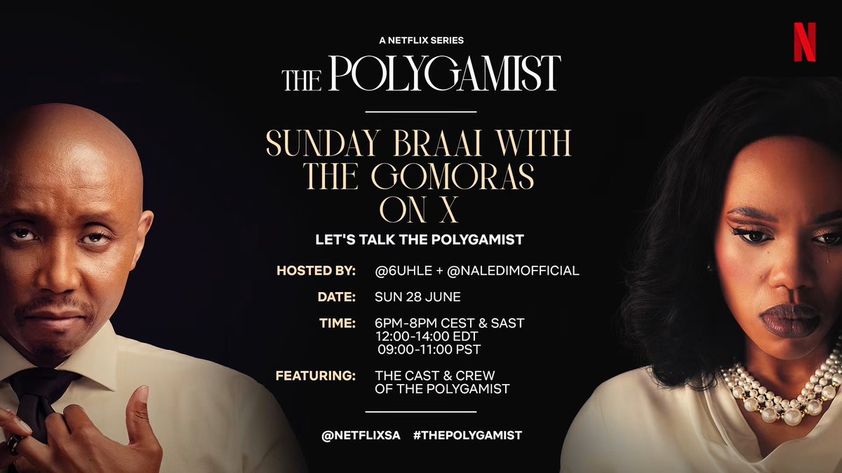 6uhle's tweet photo. You asked… and it’s happening!🎙️

Join me and @NalediMOfficial as we co-host an exclusive X Space with @NetflixSA, the cast of The Polygamist, and the incredible @SueNyathi !

Bring your questions cause we’re getting into EVERYTHING. 👀

See y’all at 6ix tomorrow!😁📩 https://t.co/wXoJlOgIkQ