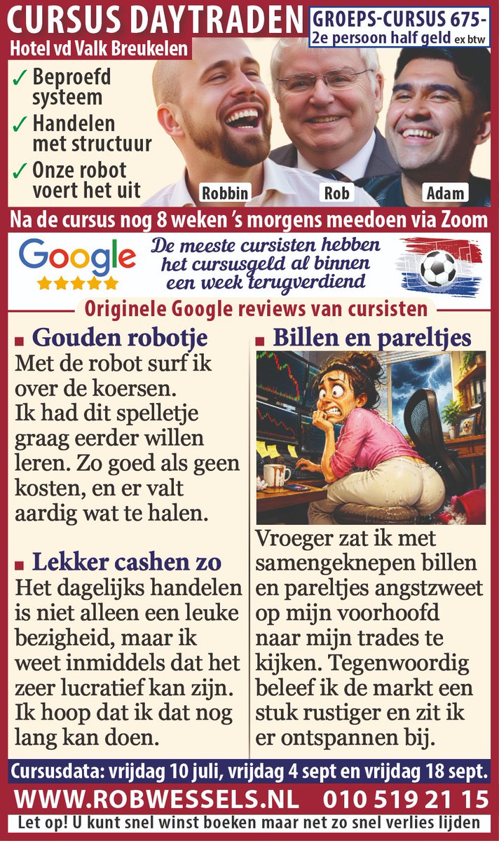 theRobWessels's tweet photo. #robwessels #daytraden #daytrading #cursusdaytrading #cursusdaytraden #cursus #daytrading #cursus #daytraden #aandelen #beurs #aex #dax #opties #beleggen #ayden #aegon #ahold #akzonobel #arcelormittal #asm #asml #asr #dsm #heineken #imcd #ing #kpn #nn #philips #prosus #randstad https://t.co/oSB7LsPQIi