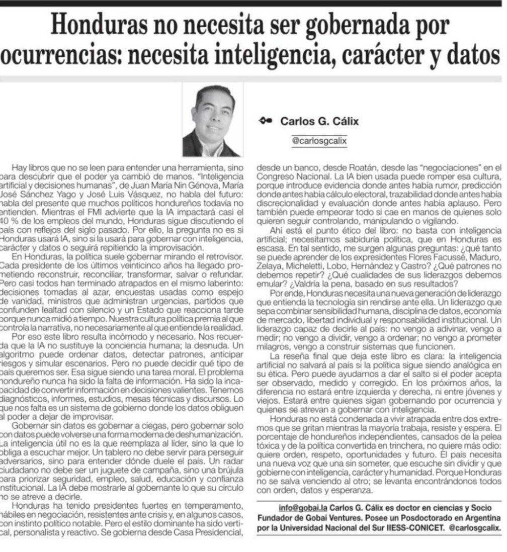 carlosgcalix's tweet photo. ¿Qué se puede aprender de los expresidentes Flores Facussé, Maduro, Zelaya, Micheletti, Lobo, Hernández y Castro? ¿Qué patrones no repetir y qué cualidades emular? Valdría la pena, basado en sus resultados?🔴🔵⚫️

✍️Te invito a leer mi opinión de hoy en #LaTribuna.👇 https://t.co/NZ8G9svapT