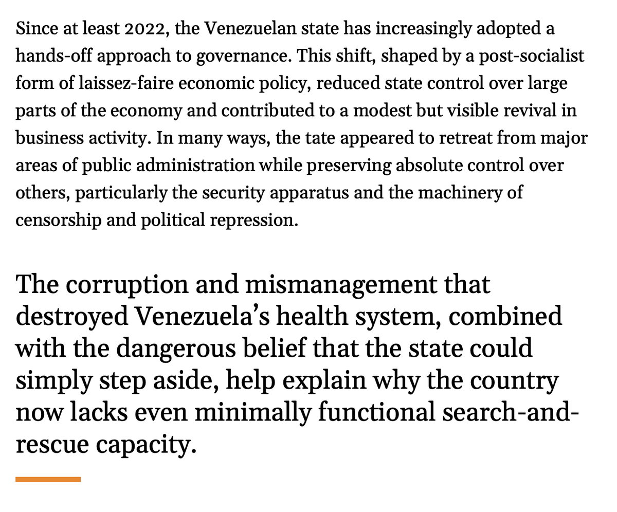 JorgeGalindo's tweet photo. El estado venezolano auto-destruyó su capacidad bajo el régimen.

Como siempre, @CaracasChron spot on. https://t.co/2jKXU6Xsgk