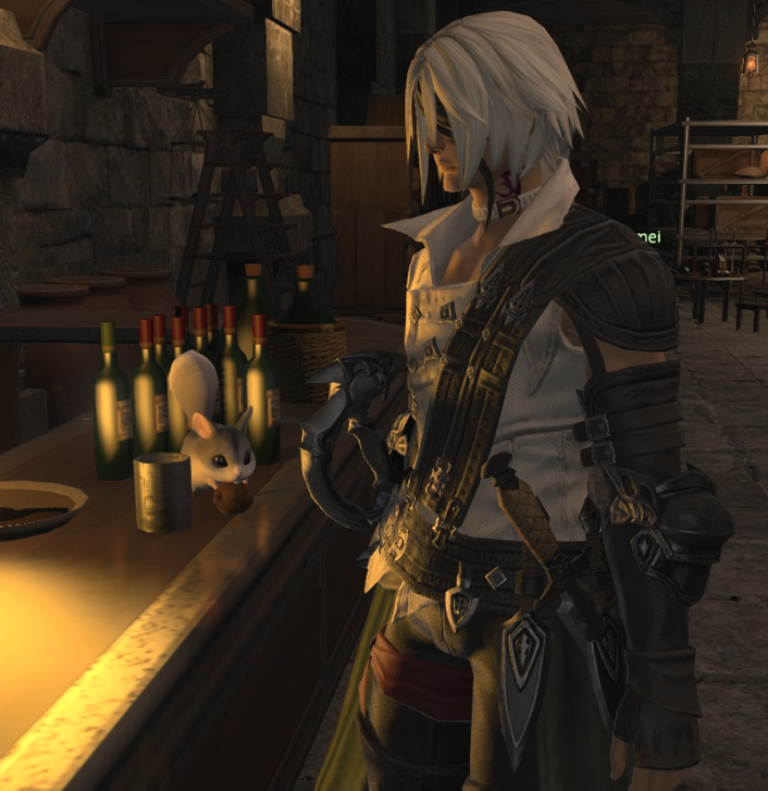 ChilledFoodTin's tweet photo. Thancred 🤝nutkin cameos (the Rak'tika one is easy to miss!) #ffxiv #thancred https://t.co/USM1787F35