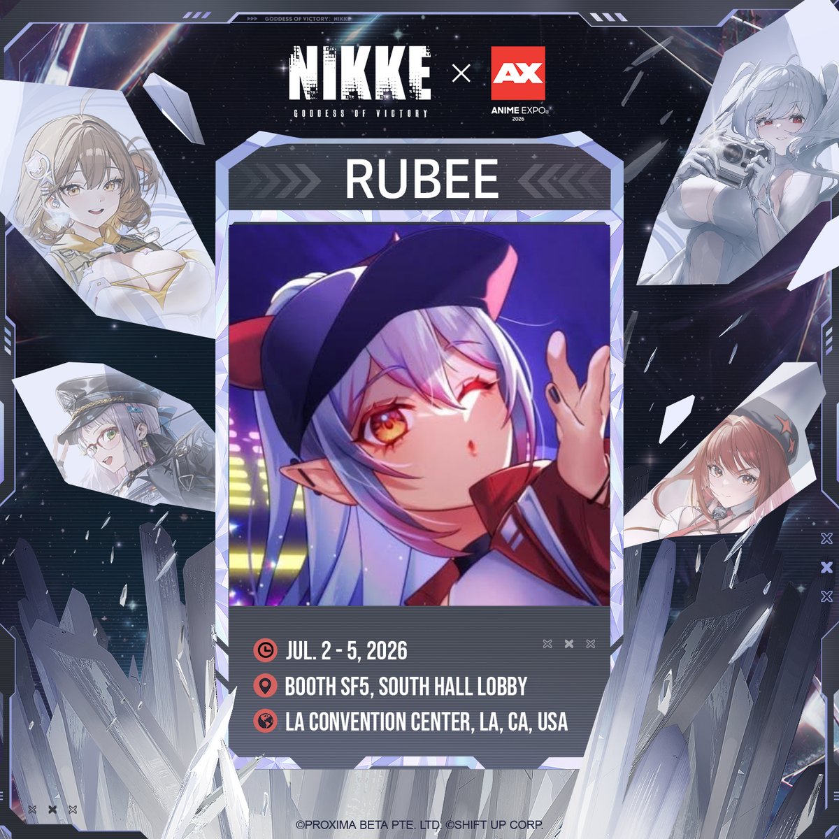 MaiRubeee's tweet photo. [ NIKKE x Rubee ]

I CAN FINALLY TELL THE WORLD! 🥳💞 I'm excited to announce that I'll be officially hosting at the NIKKE booth at Anime Expo 2026, and it'll be on Day 1 🤩 Come support and cheer for me! Thank you to @NIKKE_en for having me this year~

📅 Day 1: July 2nd @ 11AM https://t.co/43E3LWQygz