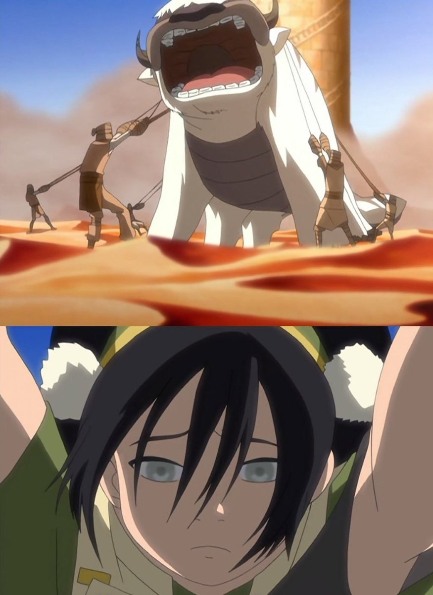 leorrow's tweet photo. Não que eu esperasse muito dessa adaptação porca da Netflix, mas o ep em que o Appa é capturado no desenho é um dos melhores e na série ficou horrível.

A Toph não teve uma cena com o Appa antes desse momento, toda a sequência é escura, sem graça e sem a carga dramatica original https://t.co/5cAqNoePIf