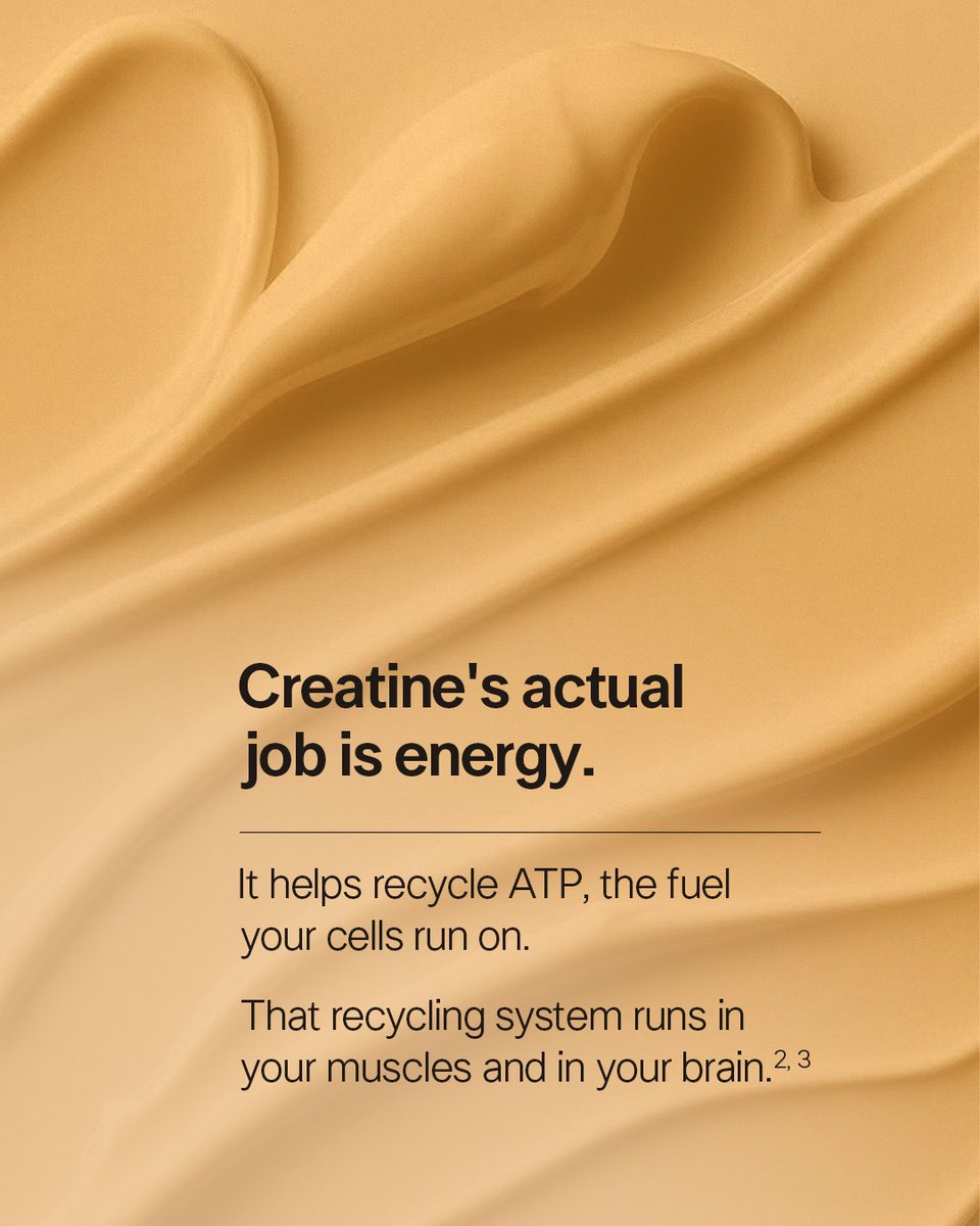 thegarybrecka's tweet photo. You should be taking creatine, even if you never step foot in a gym.

One of the biggest myths I hear is that creatine is only for bodybuilders.

The reality is your muscles aren't the only thing that use it. Your brain is one of the most energy-demanding organs in your body, and creatine helps support the system that keeps both your brain and your muscles fueled.