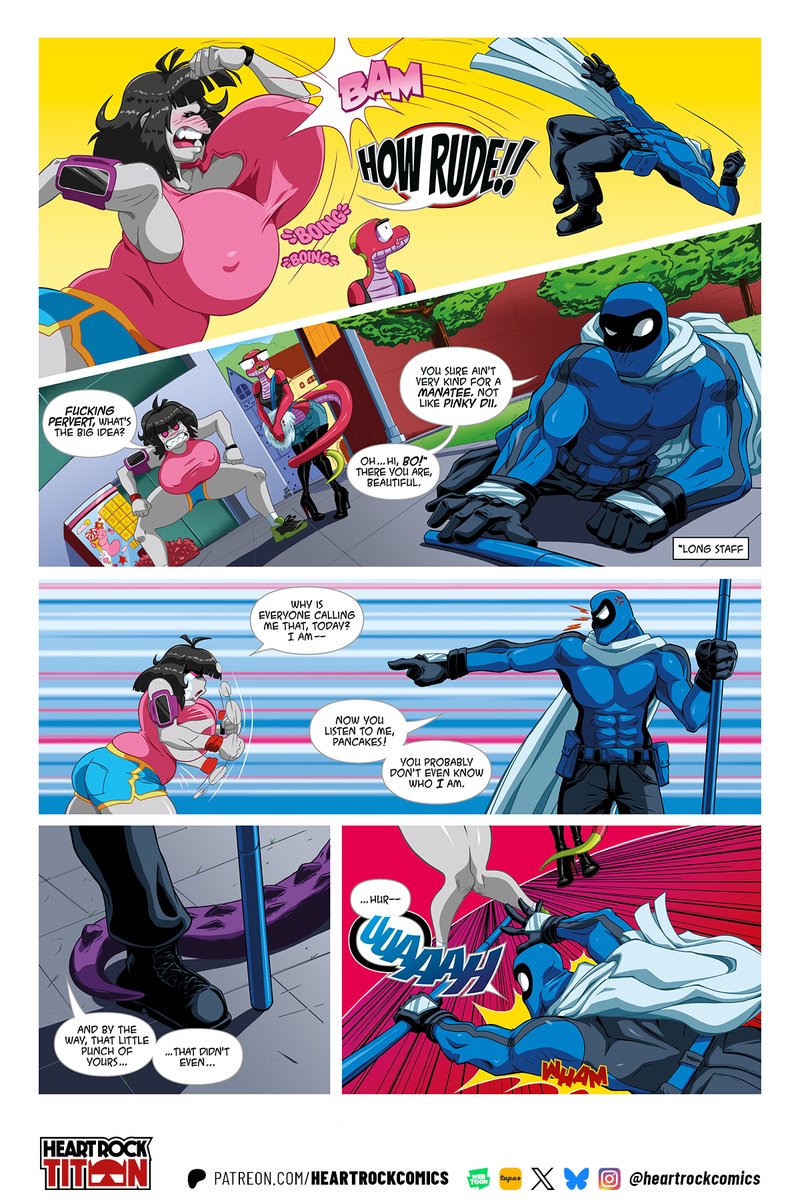 heartrockcomics's tweet photo. HEART ROCK TITAN is when #Disney meets #Anime and Heavy Metal. Bright colors, cool action and big boobs. Cool, huh? https://t.co/JKcZ5Rz9hJ