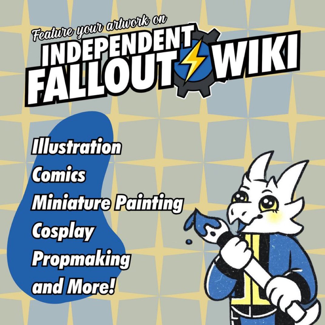 thefalloutwiki's tweet photo. We’re looking to book artists for our monthly Pickman’s Gallery for April of 2027 and onwards! DM us on social media for entries on social media, or message @AstralAbraxas on DISCORD for entries!

#Fallout https://t.co/Aoy2LVnQex