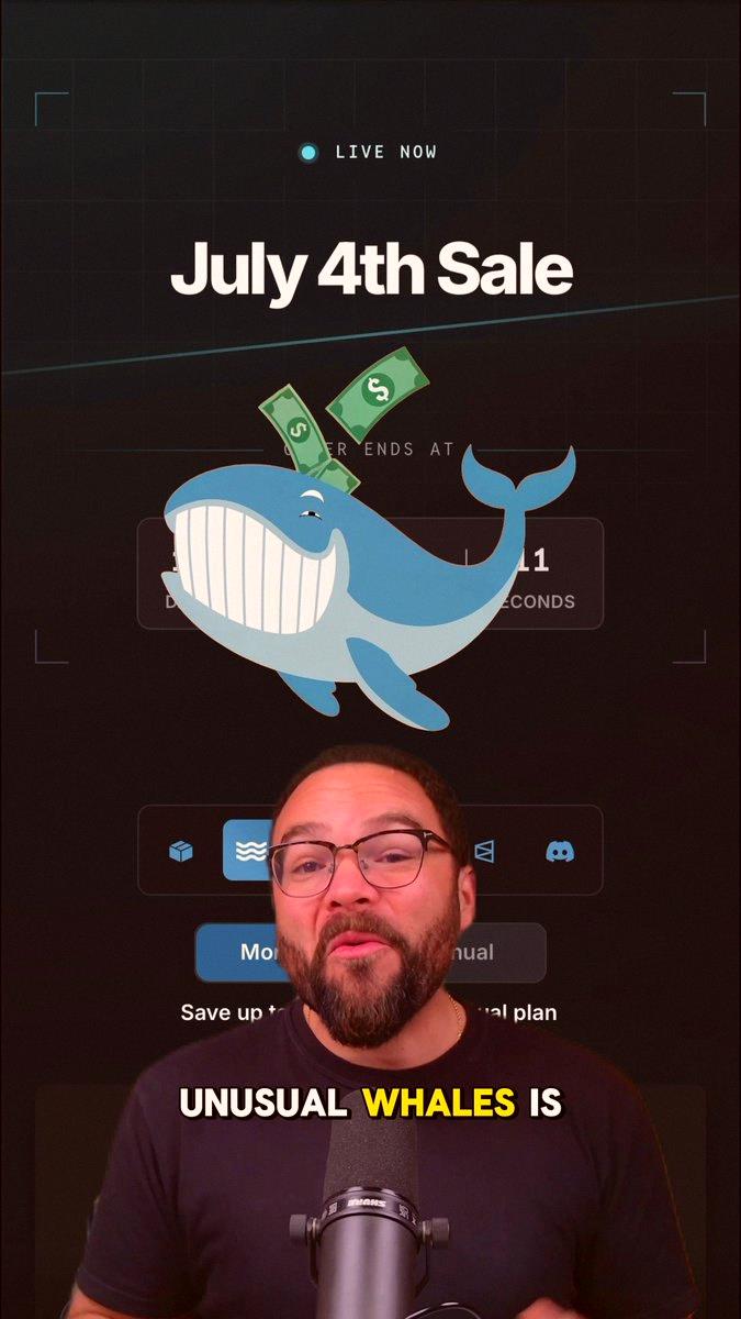 JennyHWelsh's tweet photo. Unusual Whales is running a July 4th special 🎉

Score up to 20% off.

Built some tools to help you get through this market.

Jump in: https://t.co/ZN7PWcOEZc https://t.co/i11YRI8ghO