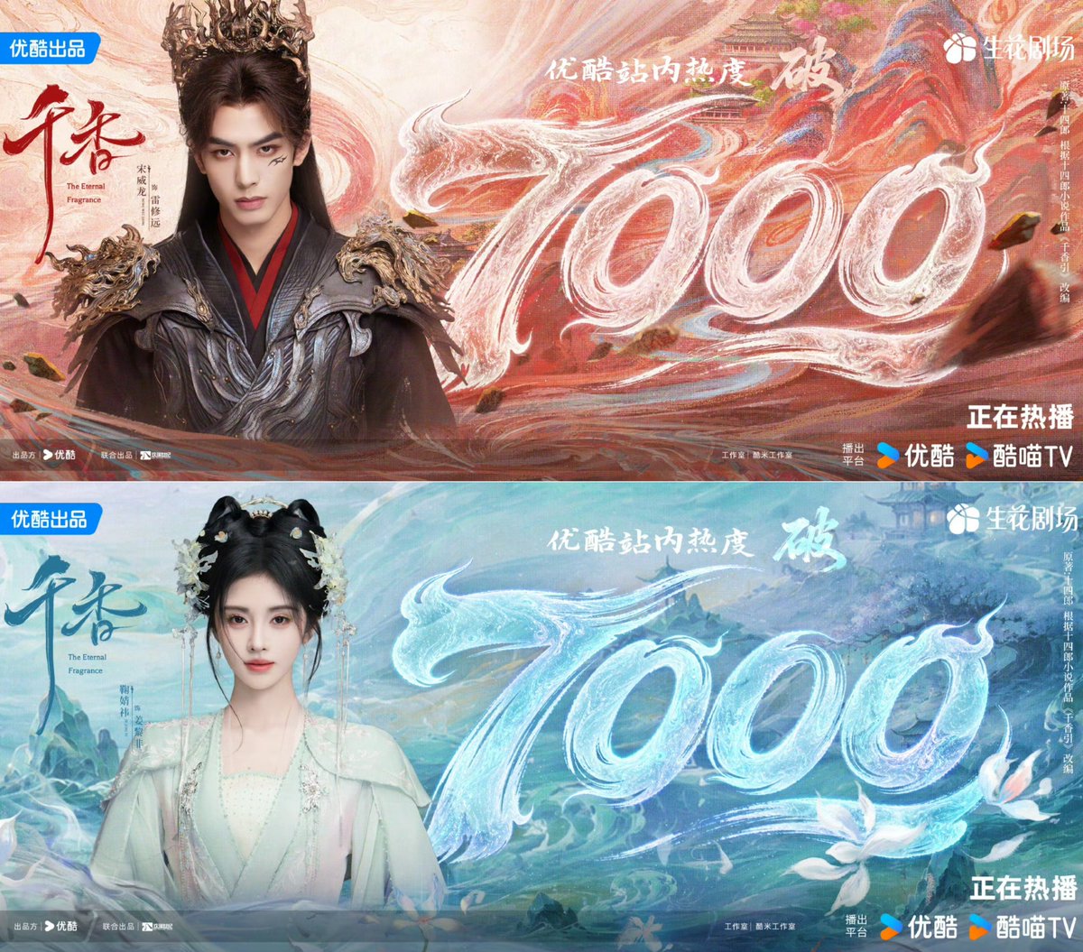 InnA11138134's tweet photo. วันแรกของการออนแอร์ 4 ตอน
ล่าสุดเวลานี้ ค่าฮีททะลุ 🔥7000 แล้ว
คาดการณ์ว่า คืนนี้อาจไปถึง 🔥7500

#ซ่งเหว่ยหลง #จวีจิ้งอี 
(เรียงตามขีดในนามสกุล)

#หอมกลิ่นพันลี้ 
#TheEternalFragrance
#千香

#Aei1689SubTh
#1689AeiFanclub https://t.co/Xfrof1r4nu