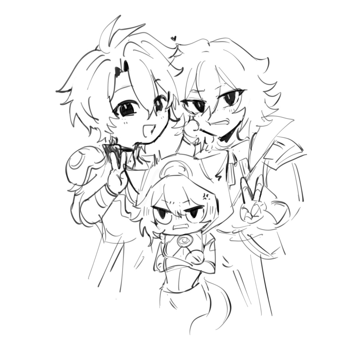 phaideigallery's tweet photo. ✨more past doodles!✨

first one was based on that hoyolab event where mydei got in trouble for asking to leave class early in an au (?) which was so funny to remember tbh🤣 https://t.co/ELY74UHOXF
