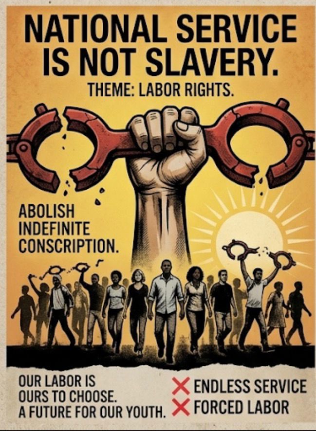 Mi49887Miki's tweet photo. Rejects all forms of repression — including indefinite detention, forced conscription that lasts decades, restrictions on movement, speech, faith, and access to information

#BlueRevolution #Eritrea #TransnationalRepression #NoMorePFDJTerror https://t.co/Amj74pwx5T