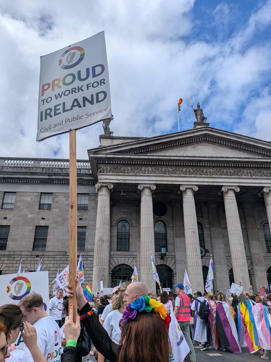 dfatirl's tweet photo. The Department of Foreign Affairs and Trade was proud to participate in the Dublin Pride Parade 2026 🏳️‍🌈
 
Bhí bród ar an Roinn Gnóthaí Eachtracha agus Trádala páirt a ghlacadh i mórshiúl bhróid Átha Cliath 2026 https://t.co/QnY3Ij5Faw